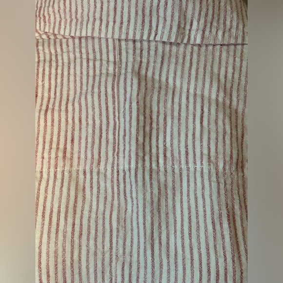 Linen blazer 100% natural fibers collared button up jacket oversized pinstriped - Picture 4 of 9